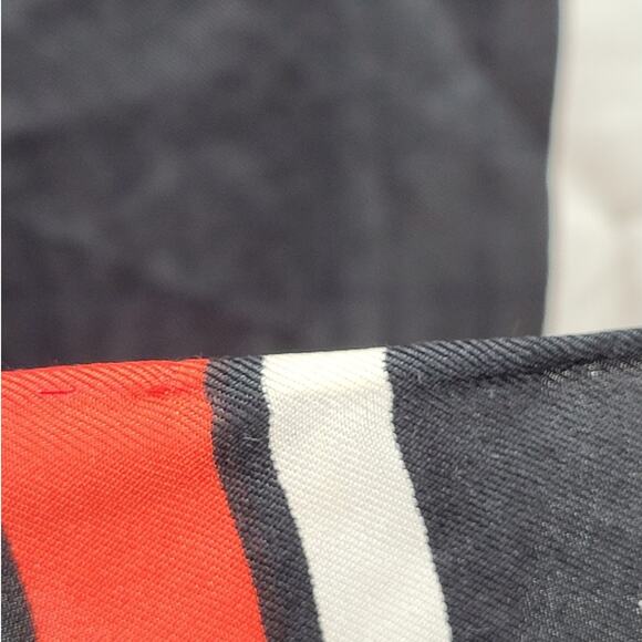 Retro Logo Silk Oblong Scarf Echo 80s Black White Red Bold Accessory Vibe - Picture 8 of 9